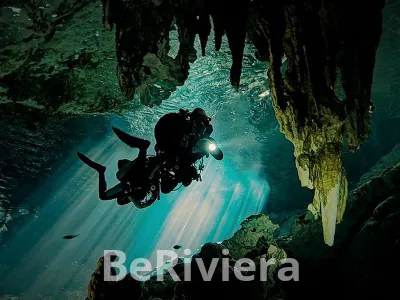 Bucee profundo en cenote : Pit y Dos Ojos